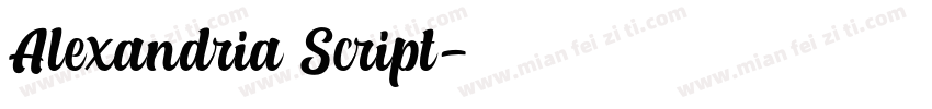 Alexandria Script字体转换
